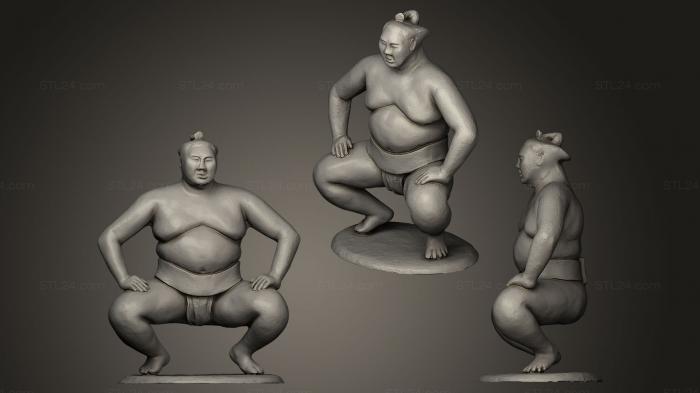 Figurines Chinese and Japanese (Sumo, STKCH_0017) 3D models for cnc